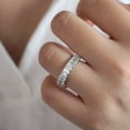 thumbnail image 3 of Silverstar Gems 14K White Gold Finish Cubic Zirconia Trending Wedding Band, 3 of 4