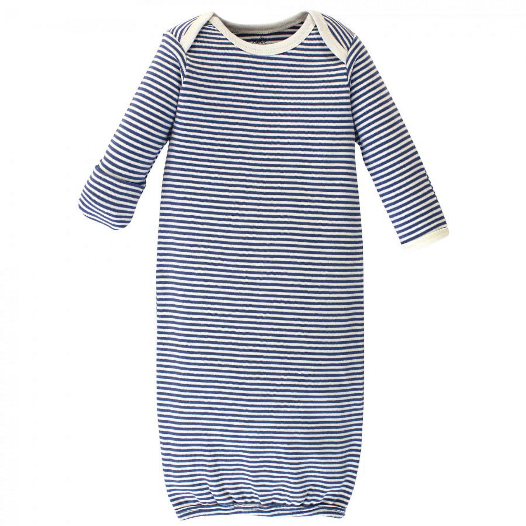 Touched by Nature Baby Boy Organic Cotton Long-Sleeve Gowns 3pk, Woodland, 0-6 Months