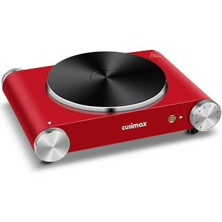 Hot Plate, CUSIMAX 1800W Double Burner, Cast Iron Hot Plates, Electric  Cooktop, Hot Plate Cooking Portable Electric Double Hot Plate, Stainless  Steel