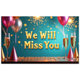 thumbnail image 6 of Teal Background Banner with Golden We Will Miss You Text Party Decoration with Balloons Fireworks Stars Ideal for Farewell Parties Photo Backdrops Celebrations Decor Events, 6 of 8