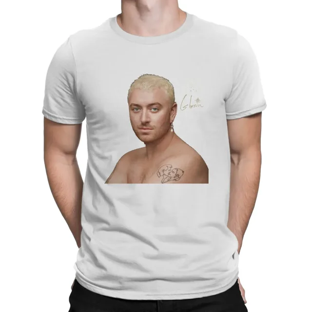 Camisetas Sam Smith crea ropa de algodón de cantantes masculinos moda camiseta de manga corta cuello redondo para hombre Smith Gloria Tour