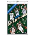 thumbnail image 5 of NBA Milwaukee Bucks - 2021 NBA Finals Champions Wall Poster with Magnetic Frame, 22.375" x 34", 5 of 6