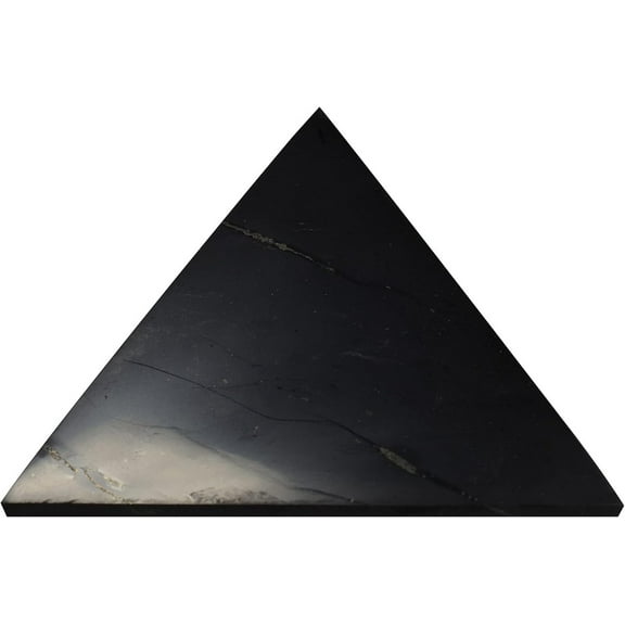 Shungite Miracle Pyramid Polished 100mm (3.94 inches) - Natural Healing Crystal for Chakra Balancing & Cleanse