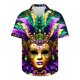 thumbnail image 5 of Camisas de Manga Larga para Hombres, Botón de Impresión Blusa de Cuello, Camisa de Poliéster de Moda Casual, 5 of 9