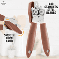 thumbnail image 5 of Zulay Kitchen Can Opener Durable Manual Can Opener Smooth Edge Cut Stainless Steel - Dusty Rose, 5 of 6