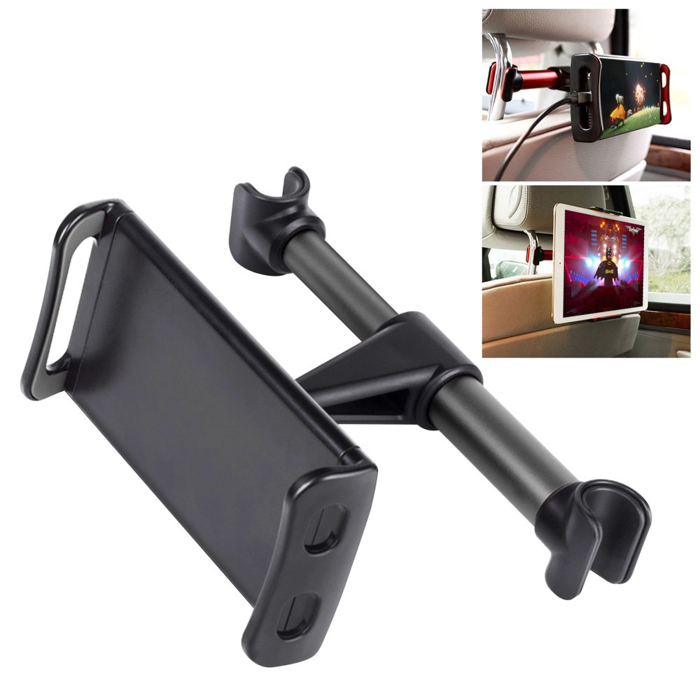 Universal Back Seat Headrest Tablet/Phone Mount Holder with 360 Degree