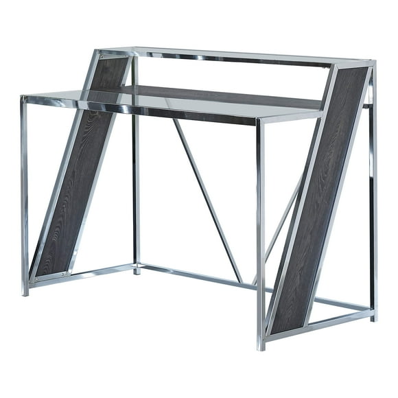 coaster Home Furnishings Alamosa glass Top chrome and clear Writing Desk