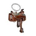 thumbnail image 2 of Llavero de silla de montar a caballo Hugo Western Cowboy Horse Saddle, 2 of 9