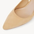 thumbnail image 3 of FSJ Women Graceful Back Bowknot Slingback Sandals Pointed Closed Toe Slip On Pumps Crystal Block Low Heels Party Bridal Shoes Size 10 Nude, 3 of 5