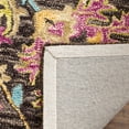thumbnail image 4 of SAFAVIEH Blossom Gavril Floral Wool Fringed Area Rug, Charcoal/Multi, 5' x 8', 4 of 6