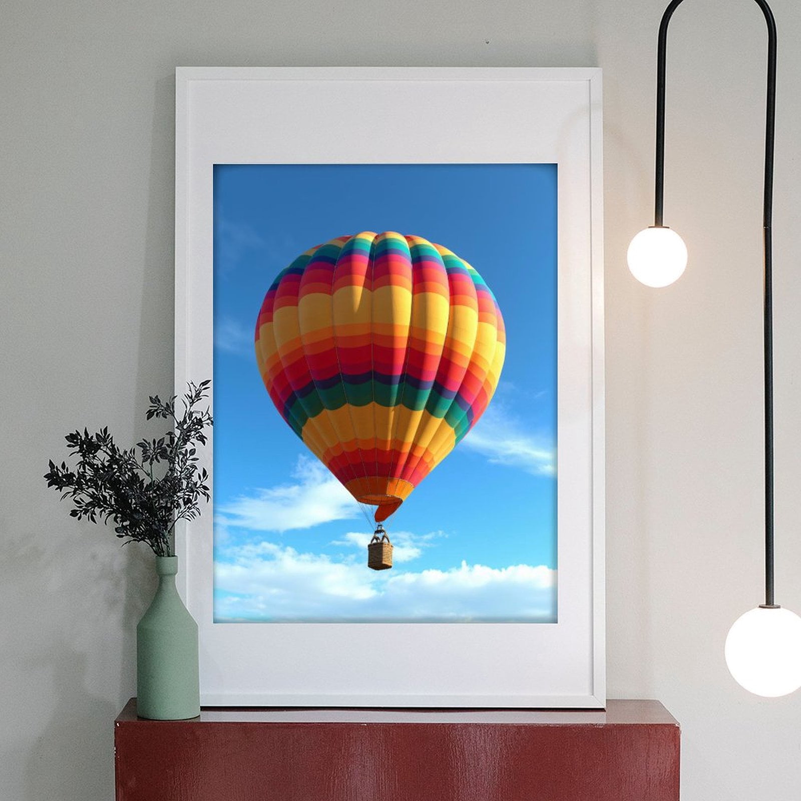 Diamond Art Kit for Adults, Bright Colorful Hot Air Balloon Sky Diamond Painting for Adults Beginners, 5D DIY Diamond Art Painting Kits, Colorful Diamond Painting Craft for Home Decor 12x16