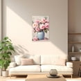 thumbnail image 3 of ZHONGYUTONG Peony Canvas Wall Art Pink Flower in Vase Pictures Floral Painting Romantic Poster Print for Bathroom Decor Framed (16.00" x 24.00"), 3 of 5