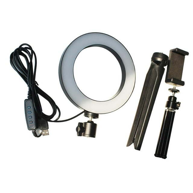 6 Pulgadas Regulable Selfie LED de lámpara De Con Soporte Para Teléfono Clip, Cámara De Teléfono Móvil Foto De Lámpara De Relleno De Vi Hugo anillo de luz led de estudio regulable