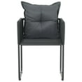 thumbnail image 2 of vidaXL Outdoor Chairs 4 pcs with Pillows Poly Rattan Black, 2 of 4