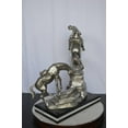 thumbnail image 6 of Nifao Man with two horses silver finish Bronze Statue – Home Decor Sculpture, 25"L x 13"W x 26"H, 6 of 12