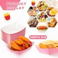 thumbnail image 3 of Bandejas desechables para comida Yinkin Paper Boat, 200 unidades (1 kg, color rosa), 3 of 6