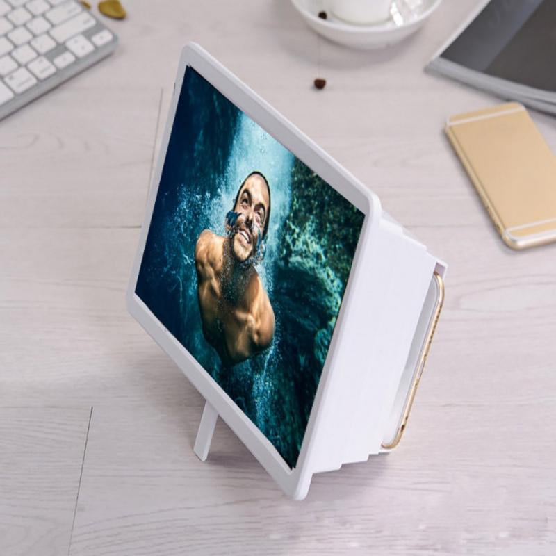 HD F2 Mobile Phone Screen Amplifier Thicken Lens Mobile HD Video Amplifier Solid Black Or White Color Convenient