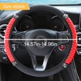 thumbnail image 4 of Funda de cuero suave para volante, protector de volante elástico automático con diamantes de imitación coloridos de 15 pulgadas, diamante de cristal brillante para mujeres y niñas, accesorios de coche, 4 of 4