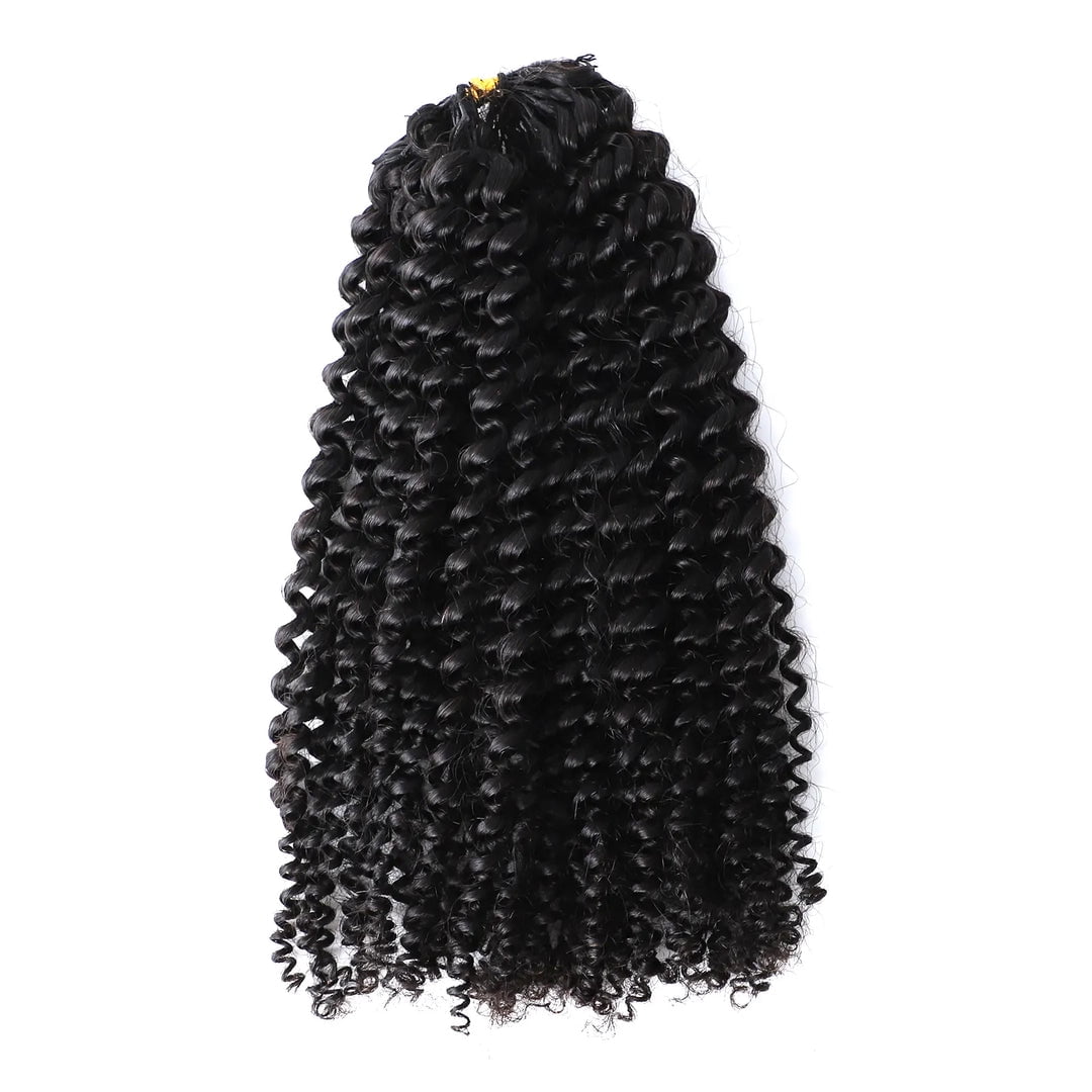 100% Human Hair Crochet Extensions - Jerry Curl Boho Braiding Hair (50g/Pack)
