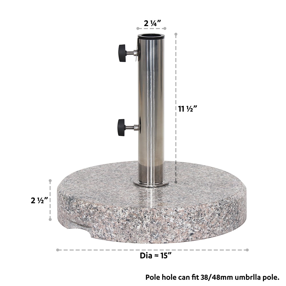 Abble Round Granite Umbrella Base 43 lbs