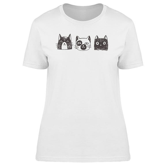 Three Kittens Sketch Tee Women's -Image by Shutterstock
