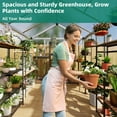 thumbnail image 5 of TROPOW 6x8 Ft Greenhouse for Outdoors,Large Walk-in Greenhouse,Aluminum Sealed Card Slot Polycarbonate Greenhouse with Roof Vent for Outside Garden Backyard, 5 of 8