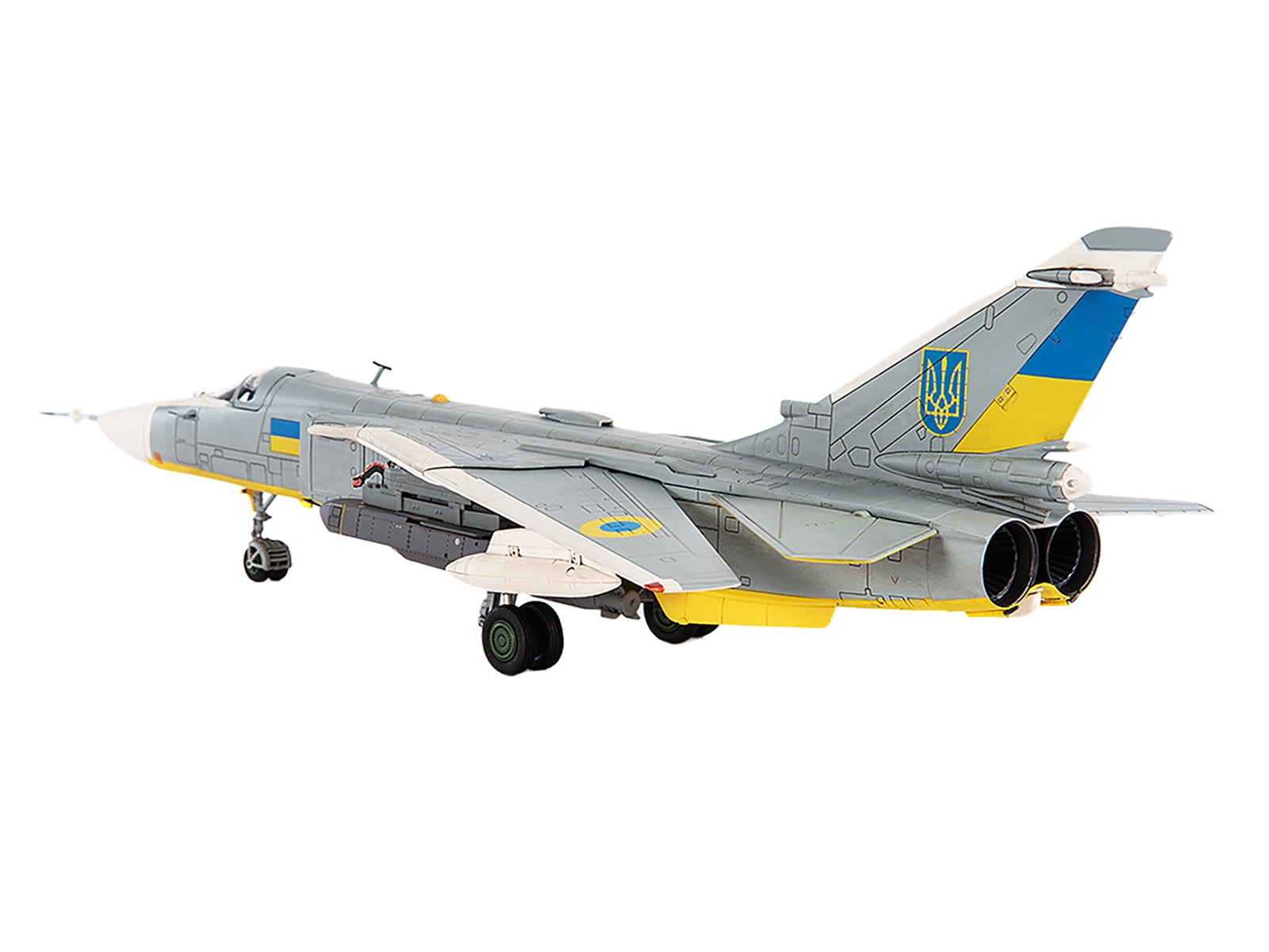 Sukhoi Su-24M Fencer-D Bomber Aircraft "Ukraine War" (2023) Ukrainian Air Force 1/72 Die Cast Model by JC Wings