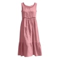 thumbnail image 6 of Women's Casual Round-Neck Sleeveless Solid Dress, 6 of 6