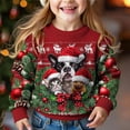 thumbnail image 3 of Stamzod Boys Girls' Pullover Sweaters Fall Winter Long Sleeve Crewneck Cable Knit Sweater Size 10-12 Kids Christmas Sweater, 3 of 10