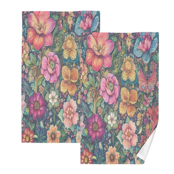 BZSMCE Face Towel Hand Towel Bath Towel Cotton Bath Towel Sets Hand Bath Towels Fashion Garden Medley Pattern