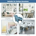 thumbnail image 5 of Gymax Set of 2 Push Back Recliner Chair Fabric Tufted Single Sofa w/ Footrest Blue, 5 of 10