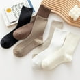 thumbnail image 2 of SMZ Womens Cute Crew Socks Casual Athletic Aesthetic Socks Neutral Cotton Socks for Women, 2 of 6