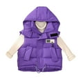thumbnail image 2 of Ruyang Kids Girls Boys Puffer Vest Sleeveless Water-proof Hooded Down Jackets Lightweight Thick Warm Zip Quilted Gilet, 2 of 3