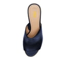 thumbnail image 3 of FSJ Women Simple Round Open Toe Platform Wedge Heel Espadrille Slip On Sandal Summer Casual Mules Outdoor Dressy Shoes Size 8 Navy, 3 of 4