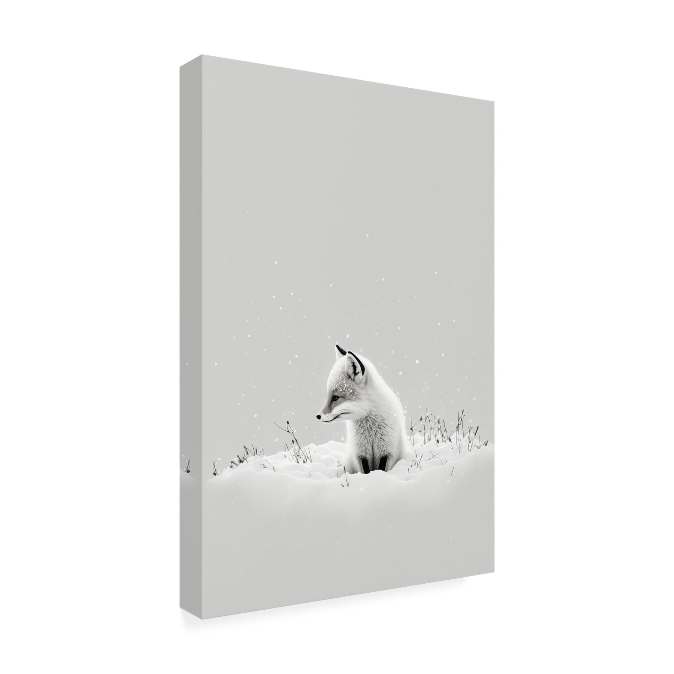 Canvas Wall Art - Treechild 'Snow Fox' Wall Art for Living Room, Bedroom, or Office D?cor by Trademark Fine Art - 12 x 19 Inches