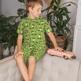 thumbnail image 4 of Fotbe Cute Green Frog Pijama Estampada de 2 Piezas para Niños – Ropa de Dormir de Manga Corta Cómoda para Niños y Niñas, Camiseta y Shorts de Algodón-XX-Large, 4 of 6