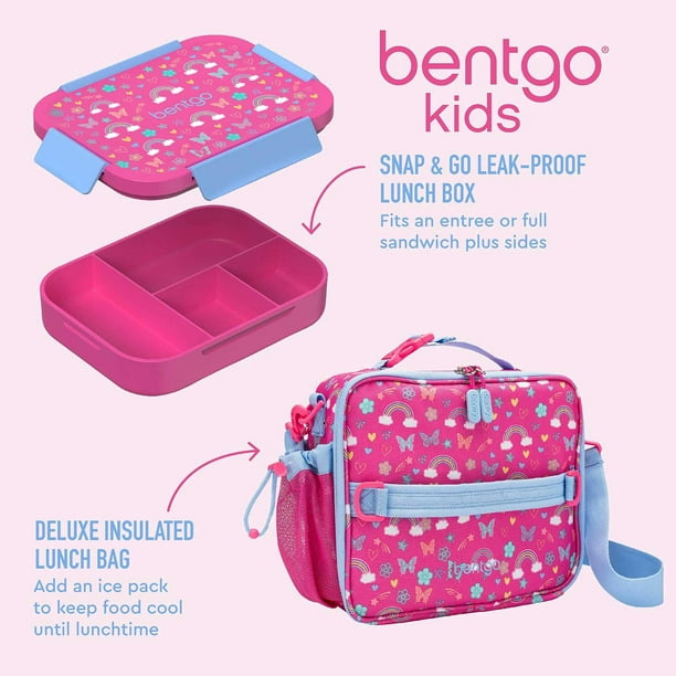 Bentgo 2-Piece Kids Snap & Go Lunch Set: Leak-Proof Lunch