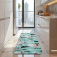 thumbnail image 4 of Blue Christmas Santa and Snowman Pattern Kitchen Rug Mat,Kitchen Runner Rugs Non Skid Washable,Decorative Kitchen Floor Mats for Kitchen,Sink,Laundry,17"x47.2", 4 of 7