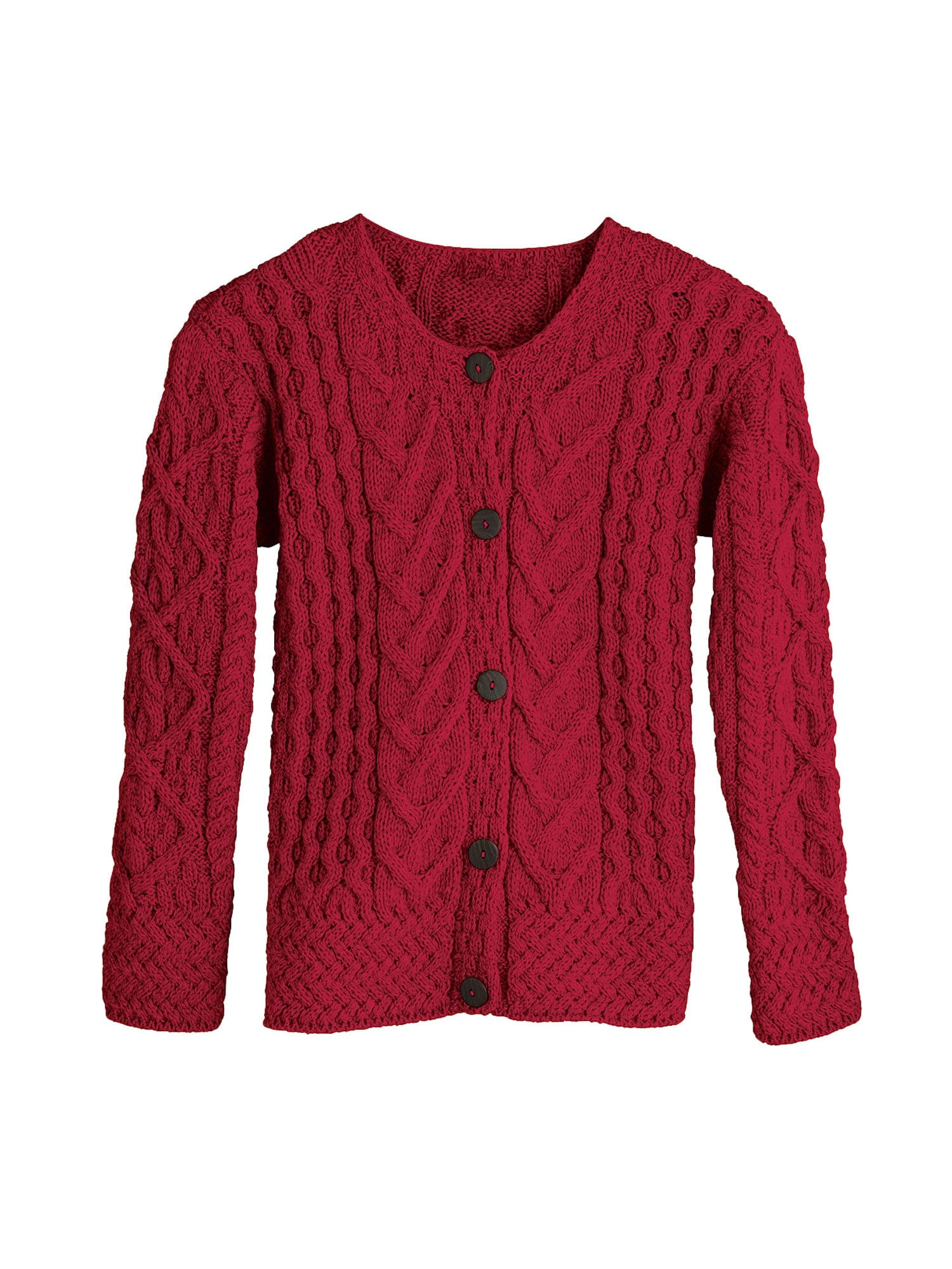 red button down sweater