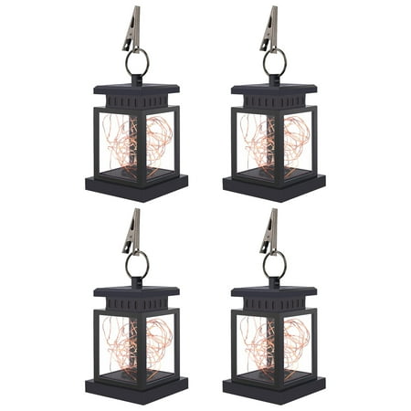 

Big Sale! Fieroe Garden Lamps Metal Solar Outdoor Pendant Garden Light 4X Solar Lights Clearance Solar Lights (4Pc Set) White Garden Light Clearance
