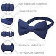 thumbnail image 2 of Men's Classic Pre-Tied Bow Tie Formal Solid Tuxedo, by Bow Tie House (Large, Denim), 2 of 5