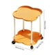 thumbnail image 4 of Mesa auxiliar móvil con ruedas, carrito de almacenamiento de varios niveles para dormitorio y sala de estar, mesa de centro de plástico de fácil montaje, organizador portátil, 4 of 6