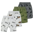thumbnail image 3 of LYMAYTER 2PCS Toddler Kids Boys Summer Sweat Shorts Baby Athletic Casual Jogger Cartoon Shorts with Pockets 1-9T, 3 of 10
