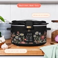 thumbnail image 3 of Beautiful 4 Qt Digital Slow Cooker with Hinged Locking Lid, Wildflower Black by Drew Barrymore, 3 of 12