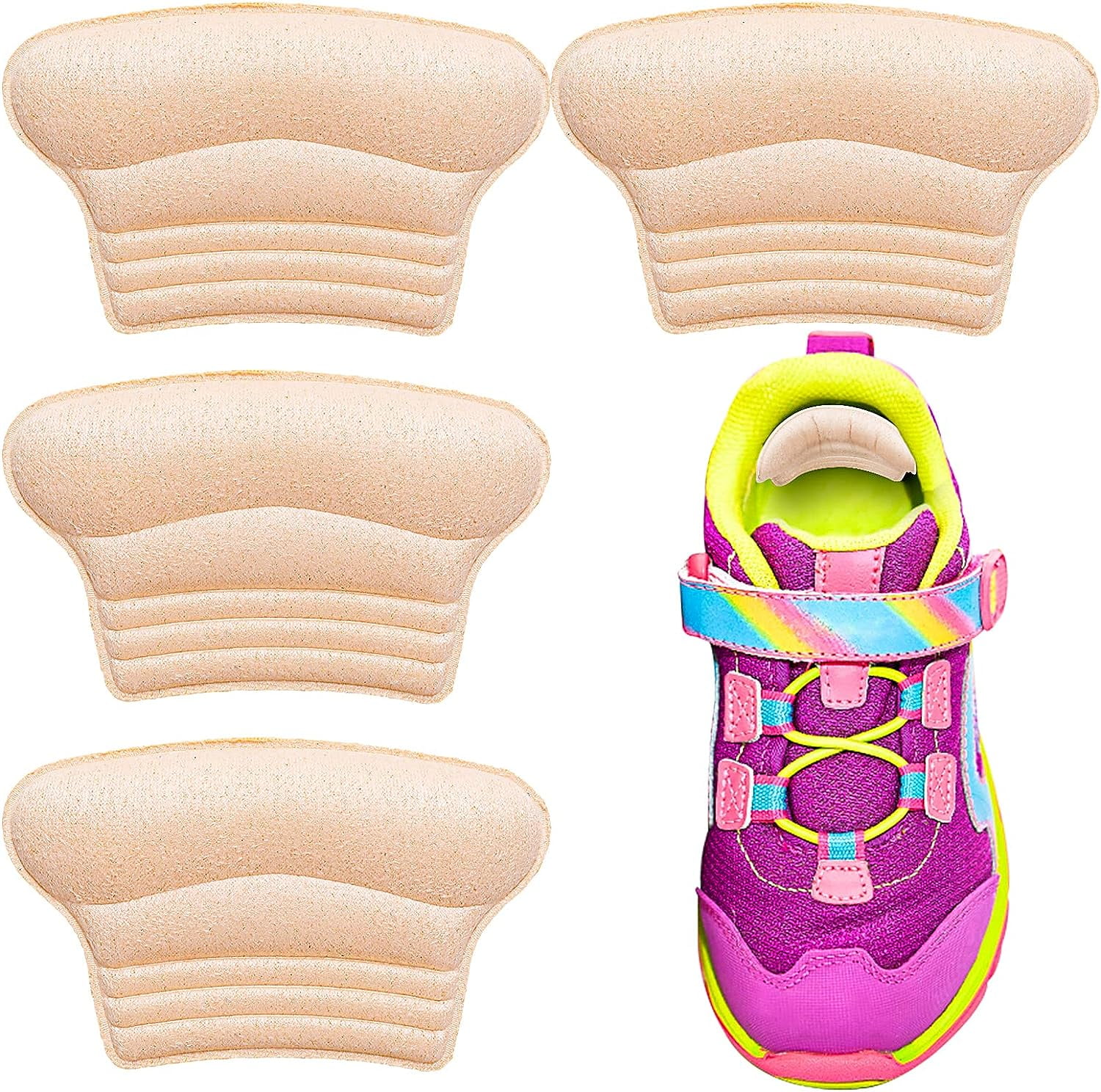 Kids Heel Grips 4 Pieces SelfAdhesive Heel Cushion Add Volume to Too