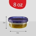 thumbnail image 5 of PLASTICPRO 8 Oz Twist Cap Meal Prep Containers Reusable Food Storage Containers with Lids, 6-Pack, 5 of 8