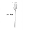 thumbnail image 2 of 5pc Spork Spoon One Spoon Stainless Steel Dessert Instant Long Handle Spoon Portable Tableware Spoon Dining Table Runner Set for 8 Doilies for Tables Teal Dining Table Set round Plate Mats Dining, 2 of 3