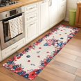 thumbnail image 2 of Independence Day 2'x6' Runner Rugs for Hallway Kitchen Bedside Non Slip Washable, Patriotic Gnomes USA Flag Flowers Retro Entryway Rug Runners with Rubber Backing, Long Carpet Runner for Laundry Room, 2 of 8