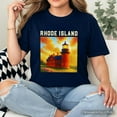 thumbnail image 5 of Charming Rhode Island State Southeast Lighthouse T-Shirt, Block Island Coastal Landmark Tee and Seaside Souvenir, 5 of 6