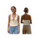 thumbnail image 2 of Top de verano para mujer con cuello halter, estilo bohemio, escote pronunciado, sin mangas, espalda descubierta, corte ajustado, ideal para fiestas y uso diario., 2 of 9